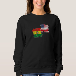 Bolivia USA Bolivian American Flag   Sweatshirt