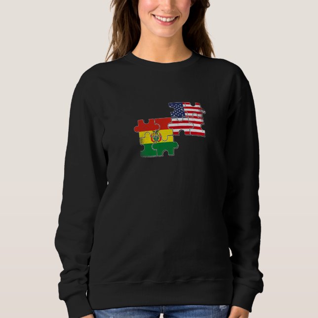 Bolivia USA Bolivian American Flag   Sweatshirt (Front)