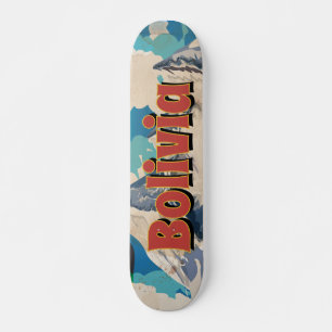 Bolivia Vintage Travel Poster Skateboard Deck