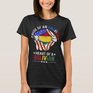 Bolivian American Foreign Country Bolivia Flag T-Shirt