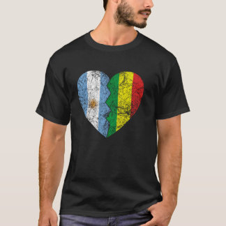 Bolivian Argentinian Flag Heart  Argentina Bolivia T-Shirt