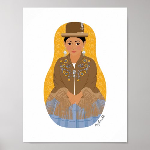 Bolivian Aymara Matryoshka Poster