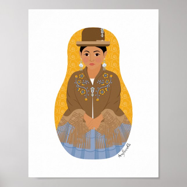 Bolivian, Aymara Matryoshka Poster (Front)