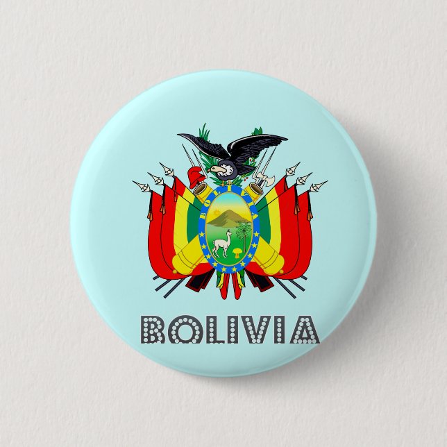 Bolivian Emblem Pinback Button (Front)