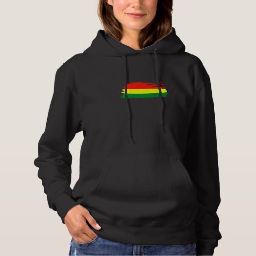 Bolivian Flag Brush Style Bolivia Hoodie