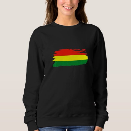 Bolivian Flag Brush Style Bolivia Sweatshirt