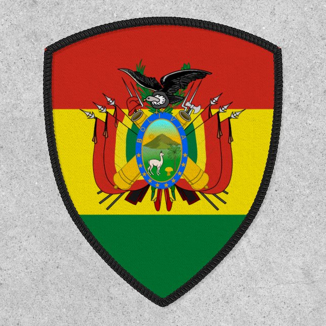 Bolivian Flag & Coat of Arms, Flag of Bolivia Patch (Front)