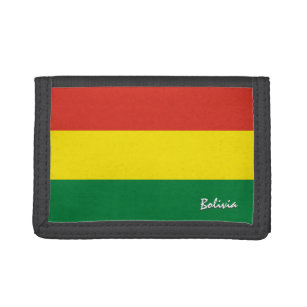 Bolivian flag fashion, Bolivia patriots / sports Trifold Wallet