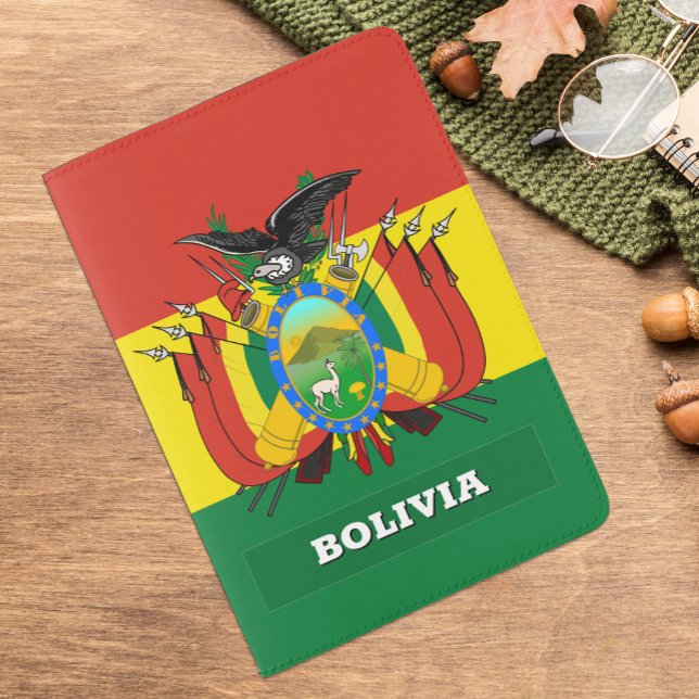 Bolivian Flag passport, coat of arms, Bolivia Passport Holder (Bolivia Passport Cover / Flag, emblem)