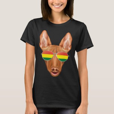 Bolivian Flag Pharaoh Hound Dog Bolivia Pocket T-Shirt