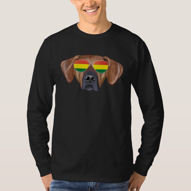 Bolivian Flag Rhodesian Ridgeback Dog Bolivia Pock T-Shirt (Front)