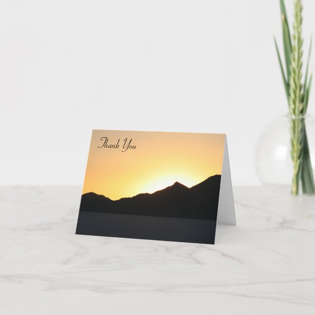 bolivian sunset thanks thank you card (Front)