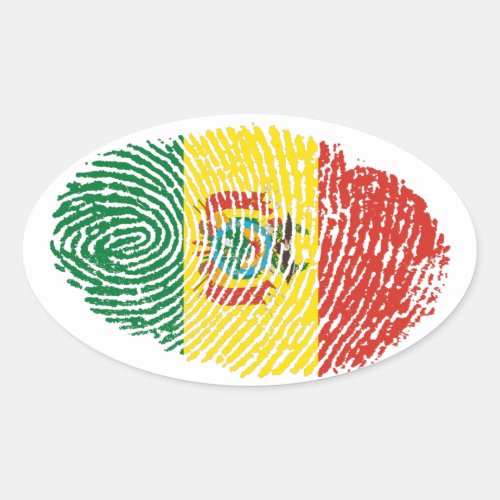 Boliviano Boliviana Oval Sticker