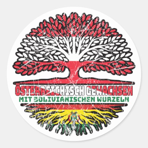 Bolivien Bolivianisch sterreichisch sterreich Classic Round Sticker