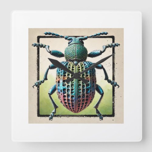 Boll Weevil 190624IREF120 _ Watercolor Square Wall Clock