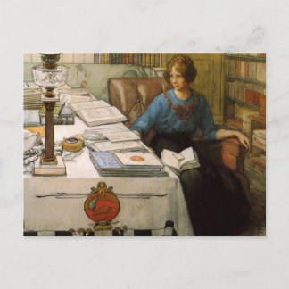 Bolla in the Library Postcard