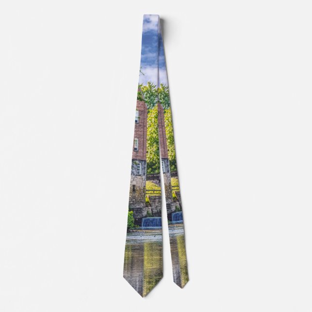Bollinger Mill And Burfordville Covered Bridge Nec Neck Tie (Front)