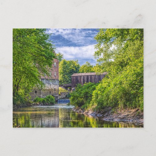 Bollinger Mill And Burfordville Covered Bridge Postcard