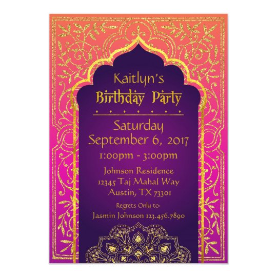 Bollywood Theme Party Invitation Card 5