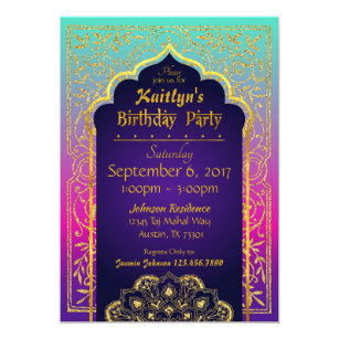Arabian Theme Party Invitations 6
