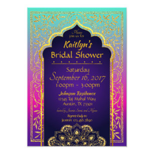 Indian Bridal Shower Invitations Zazzle