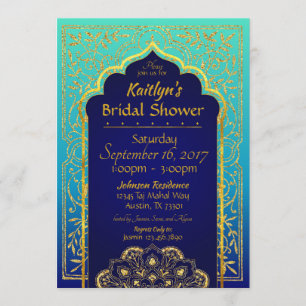 Bollywood Arabian Nights Bridal Shower Invitation