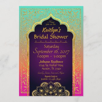 Bollywood Arabian Nights Bridal Shower Invitation by NouDesigns at Zazzle
