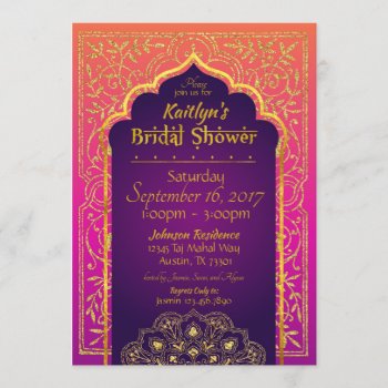 Bollywood Arabian Nights Bridal Shower Invitation by NouDesigns at Zazzle