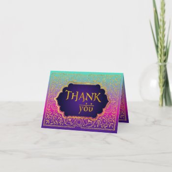 Bollywood Arabian Nights Thank You Note Card by NouDesigns at Zazzle