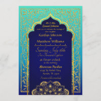 Bollywood Arabian Nights Wedding Invitation
