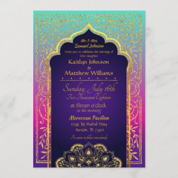 Bollywood Arabian Nights Wedding Invitation by NouDesigns at Zazzle