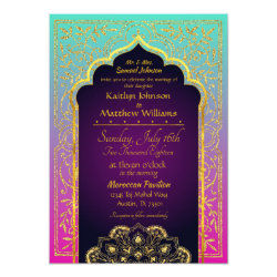 Bollywood Arabian Nights Wedding Invitation