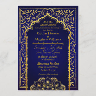 Bollywood Arabian Nights Wedding Invitation