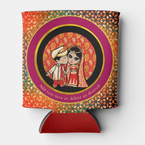 Bollywood Engagement Indian Wedding Cute Couple Can Cooler