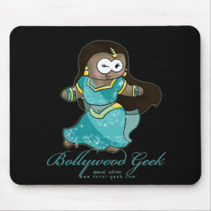 bollywood geek for black copy, bollywood geek text mouse pad