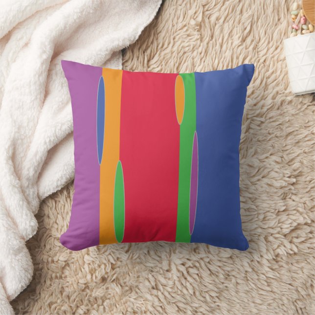 Bollywood Inspired Colors Throw Pillow (Blanket)