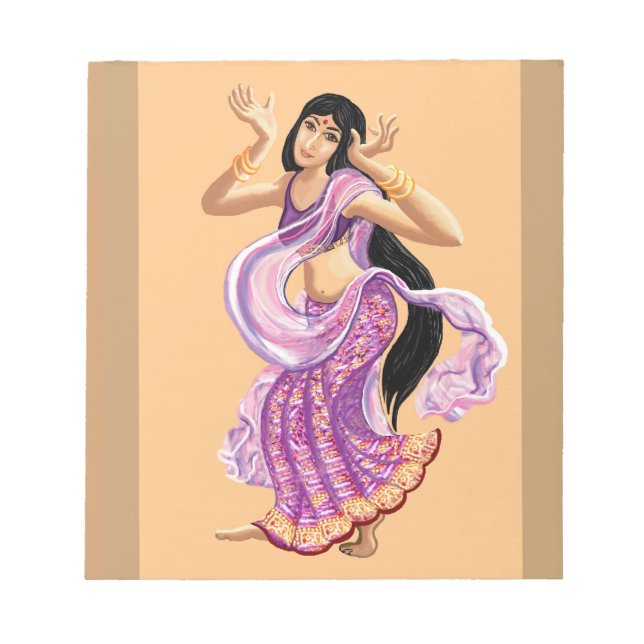 Bollywood sari dancer notepad (Front)