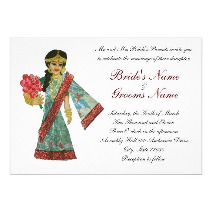 Bollywood style Wedding invitation