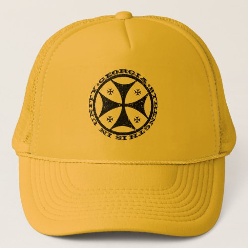 Bolnisi Cross Strength is in Unity Georgian Gift Trucker Hat