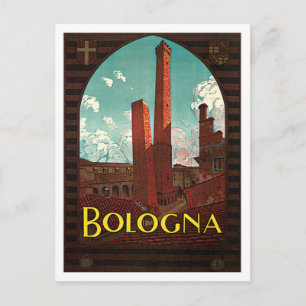 Bologna Bononia Italy Vintage Travel Postcard