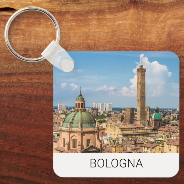 Bologna Emilia-Romagna Italy Panorama Souvenir Keychain (Front)