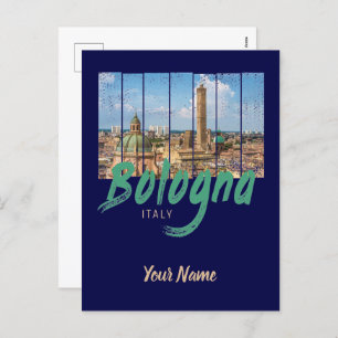 Bologna Emilia-Romagna Italy vintage souvenir Holiday Postcard