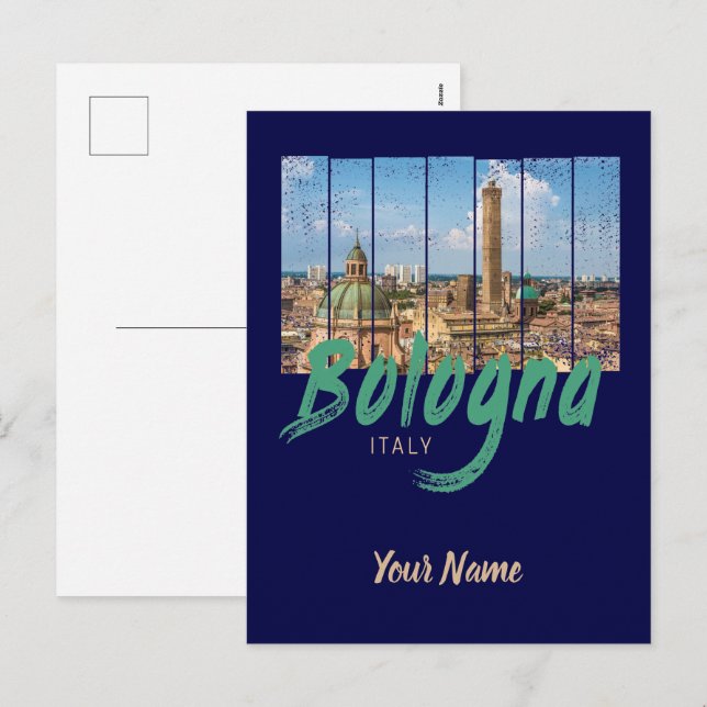 Bologna Emilia-Romagna Italy vintage souvenir Holiday Postcard (Front/Back)