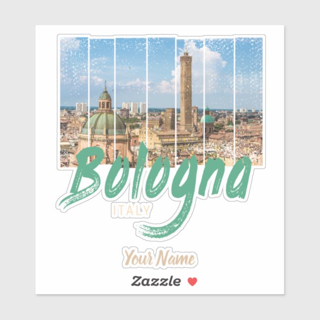 Bologna Emilia-Romagna Italy vintage souvenir Sticker (Sheet)