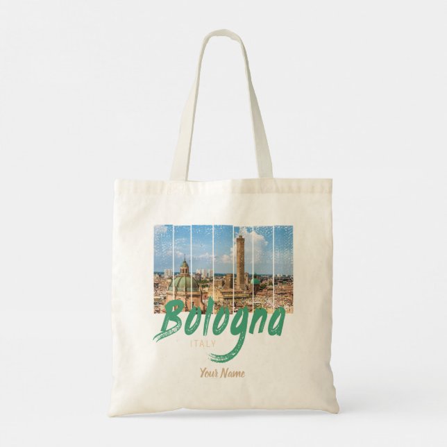 Bologna Emilia-Romagna Italy vintage souvenir Tote Bag (Back)