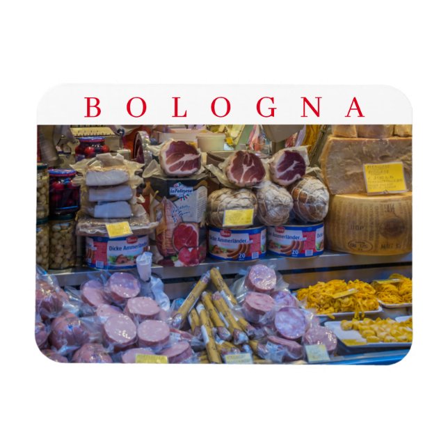 Bologna food shop fridge magnet (Horizontal)