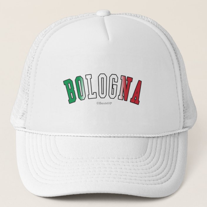 Bologna in Italy National Flag Colors Mesh Hat