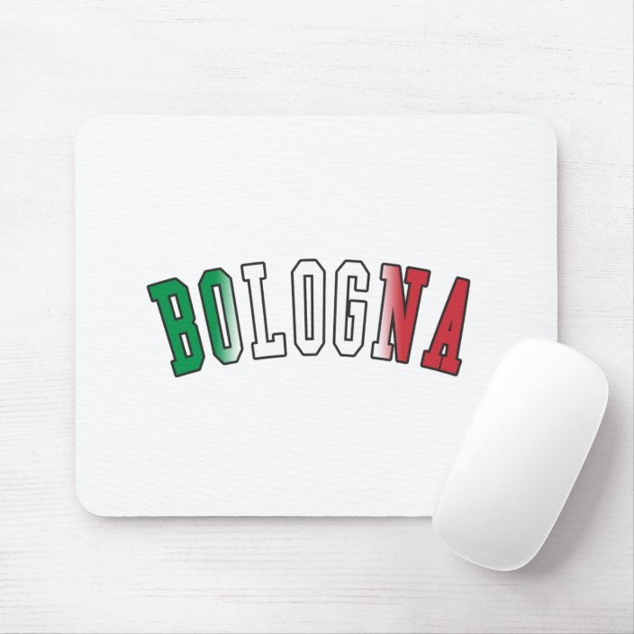 Bologna in Italy National Flag Colors Mousepad