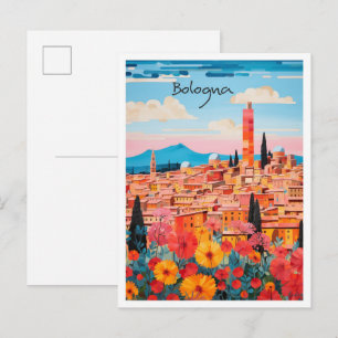 Bologna Italy Art Travel Postcard