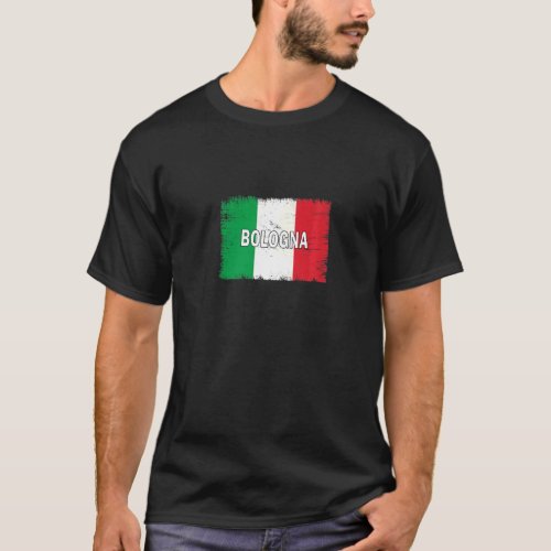 Bologna  Italy  City With Italian Flag T_Shirt